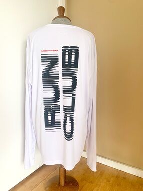 Clif Bar Run Club Long Sleeve Tee Shirt Raise Your Bar White Red Black